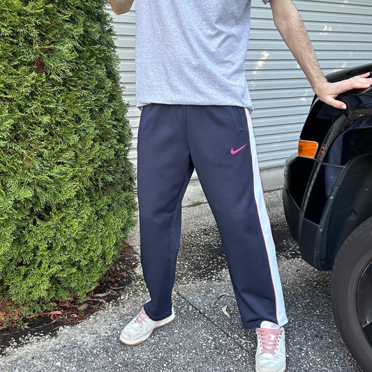 Vintage Navy NIke TRack Pants - L