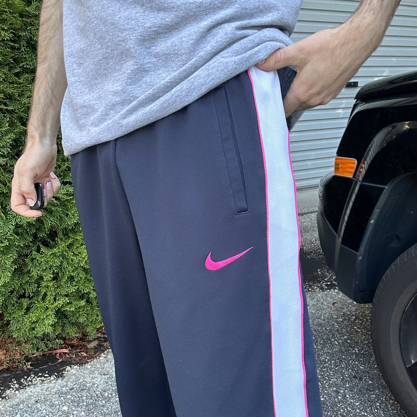 Vintage Navy NIke TRack Pants - L