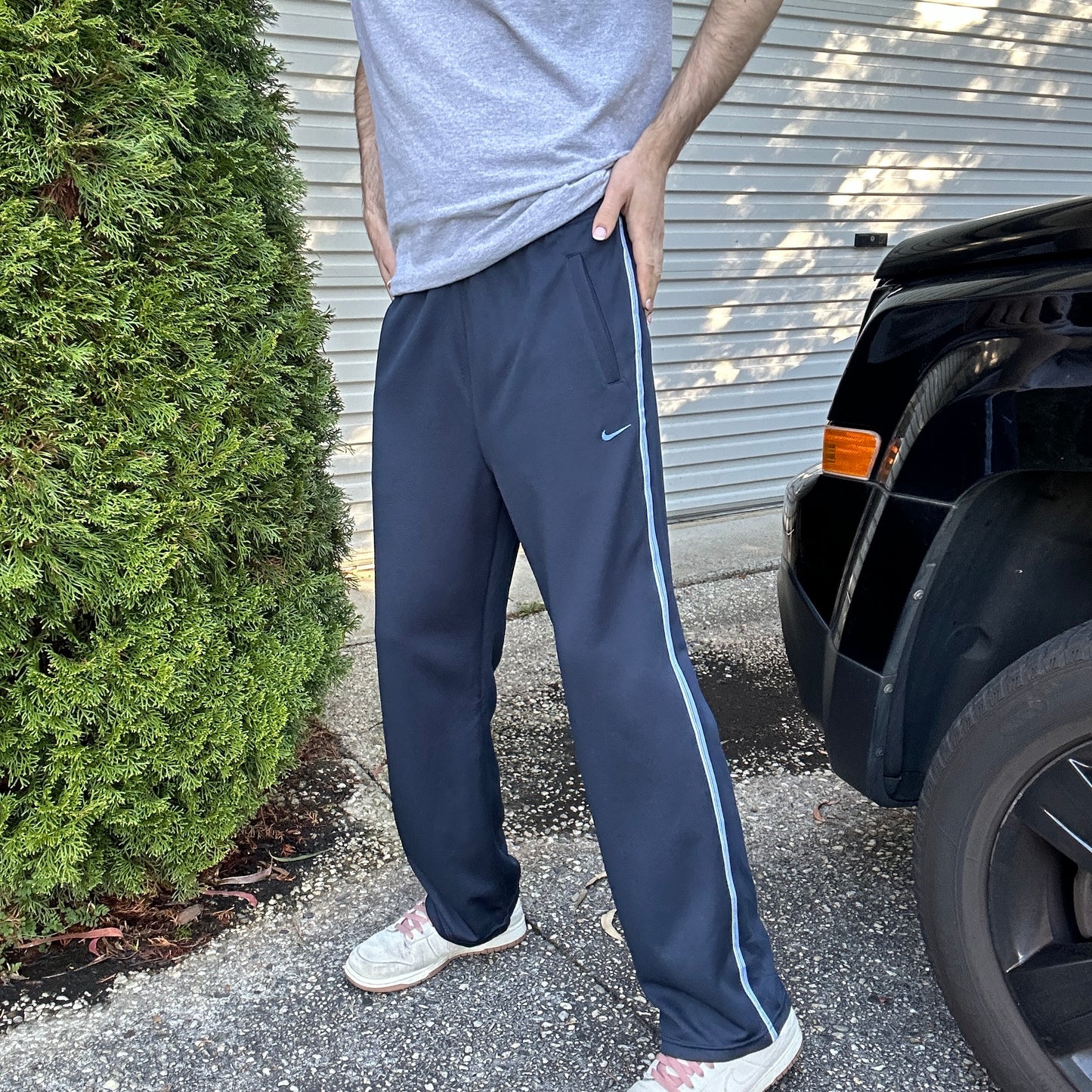 Vintage Navy Nike Track Pants -L(W)