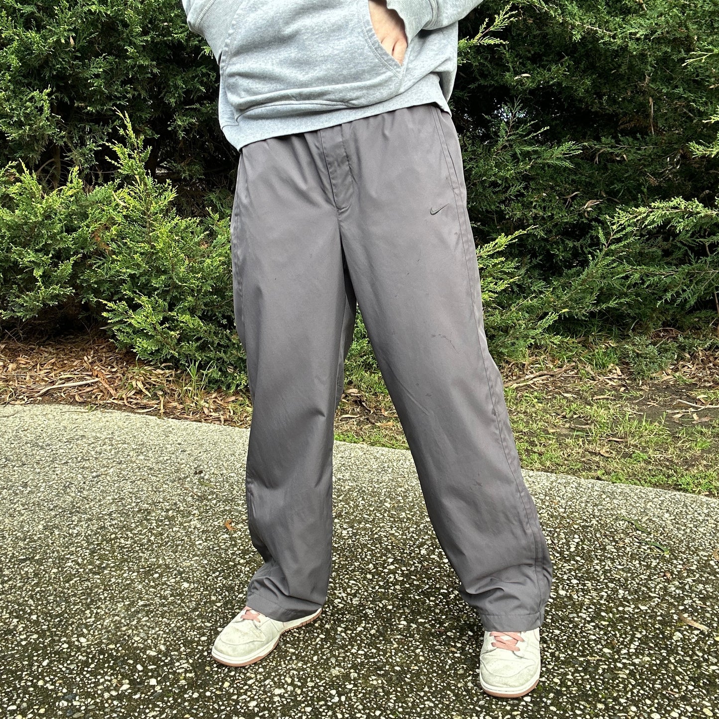 2000's Grey Nike Track Pants - L