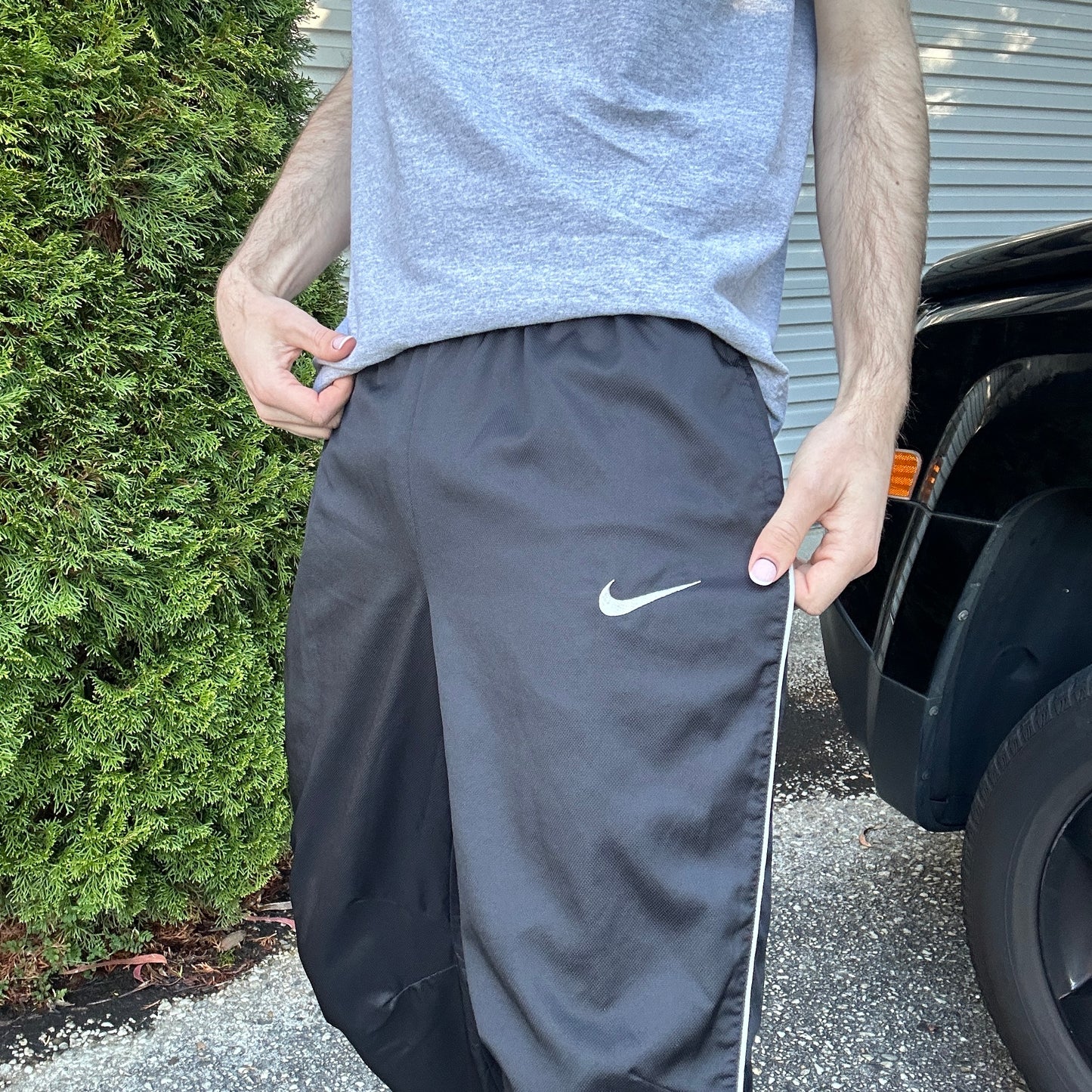 Vintage Black Nike Track Pants - M