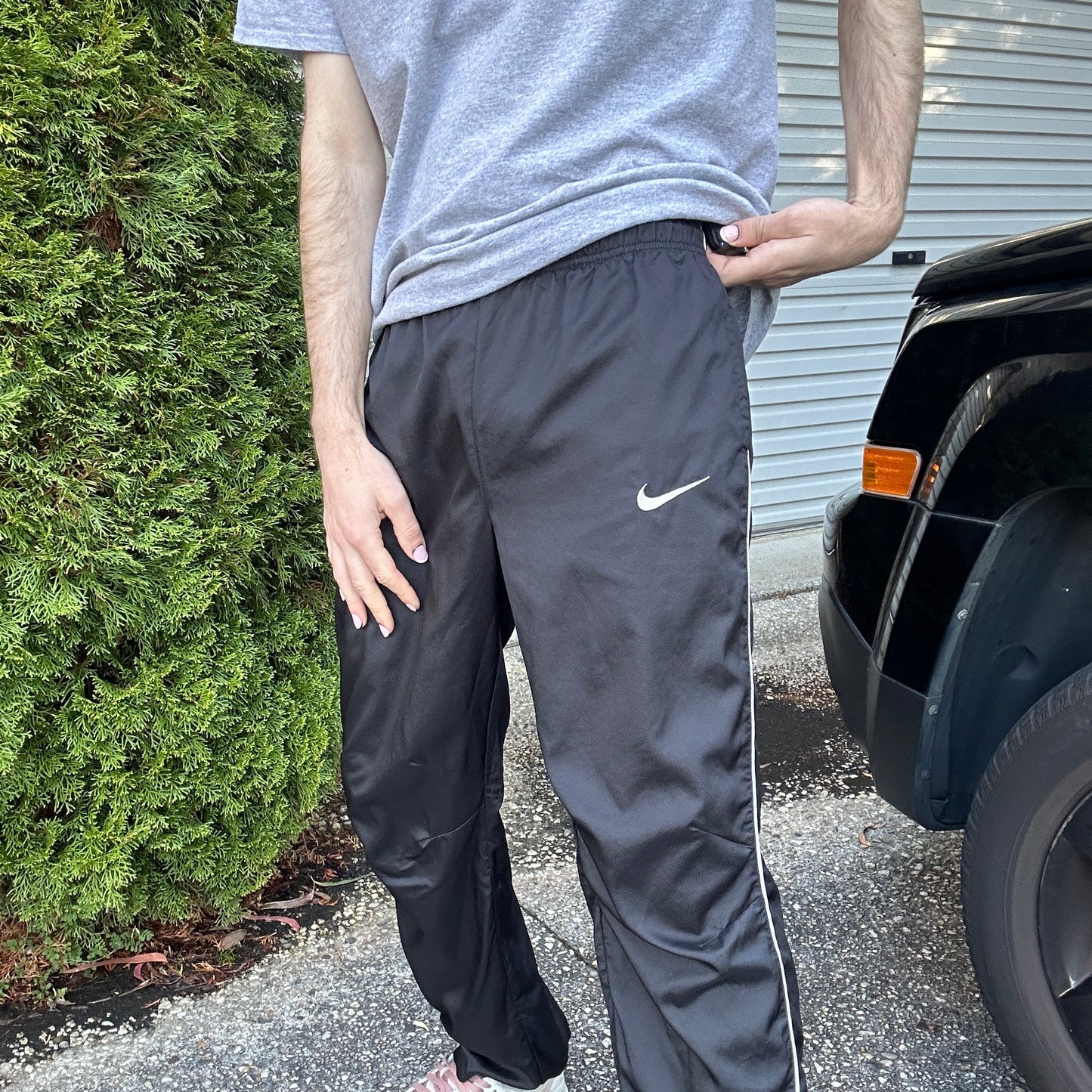 Vintage Black Nike Track Pants - M