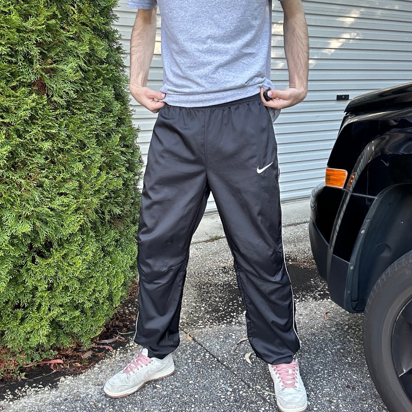 Vintage Black Nike Track Pants - M