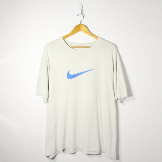 Vintage White Nike Swoosh T-shirt - L/XL