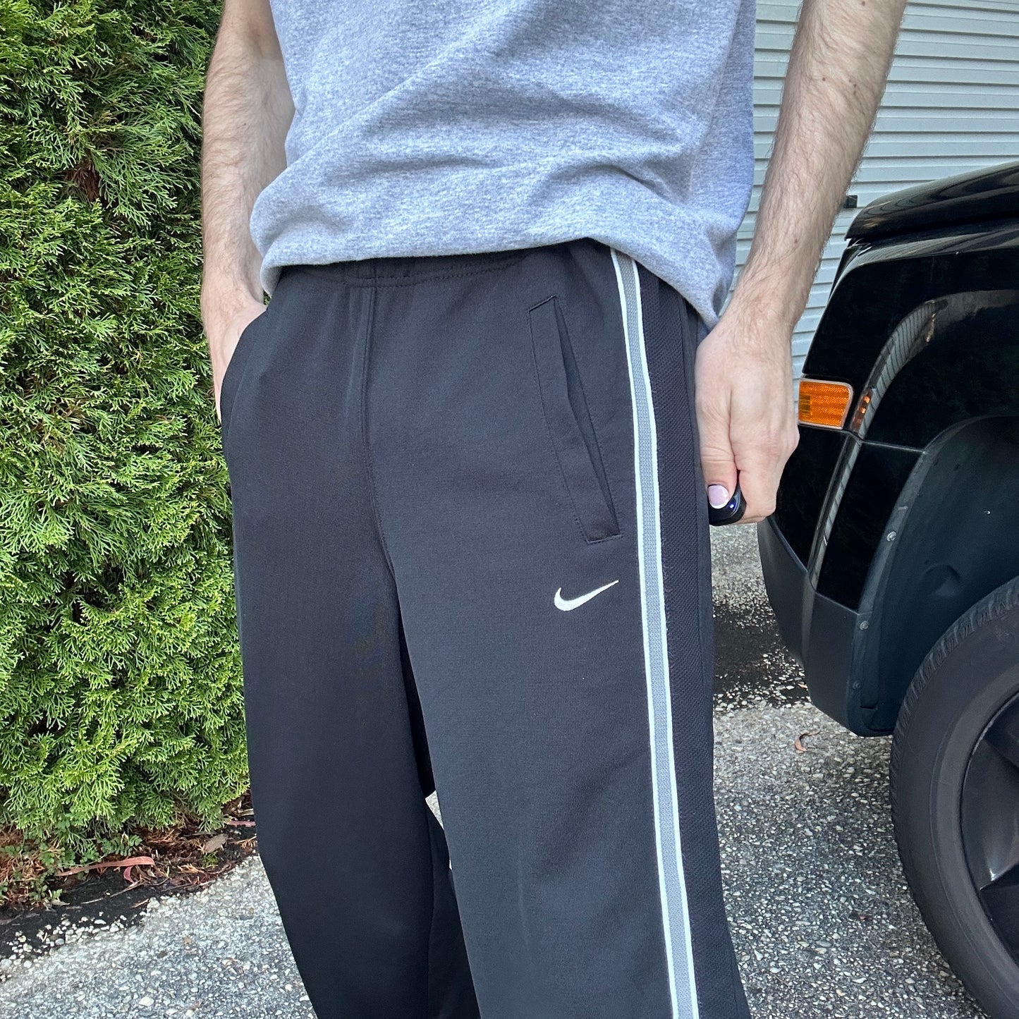 Vintage Black NIke Track Pants - M