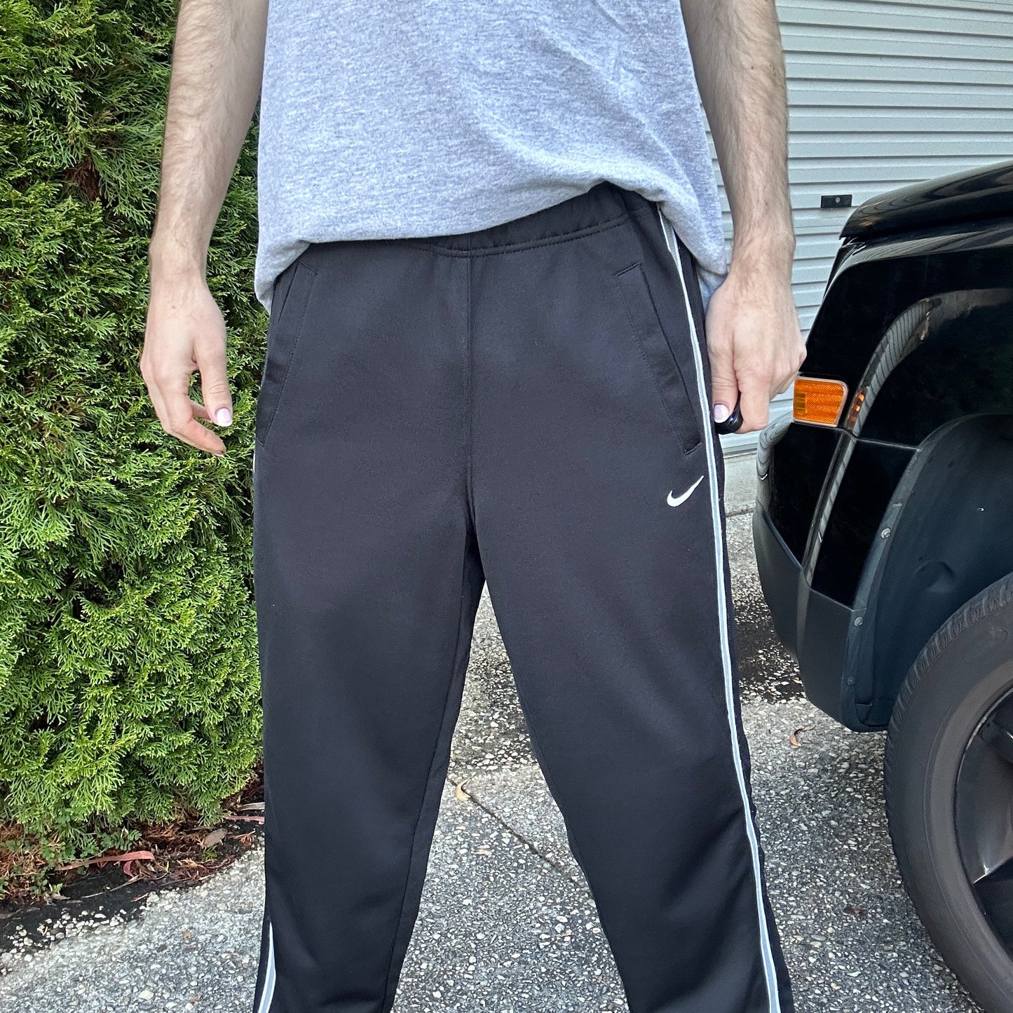 Vintage Black NIke Track Pants - M