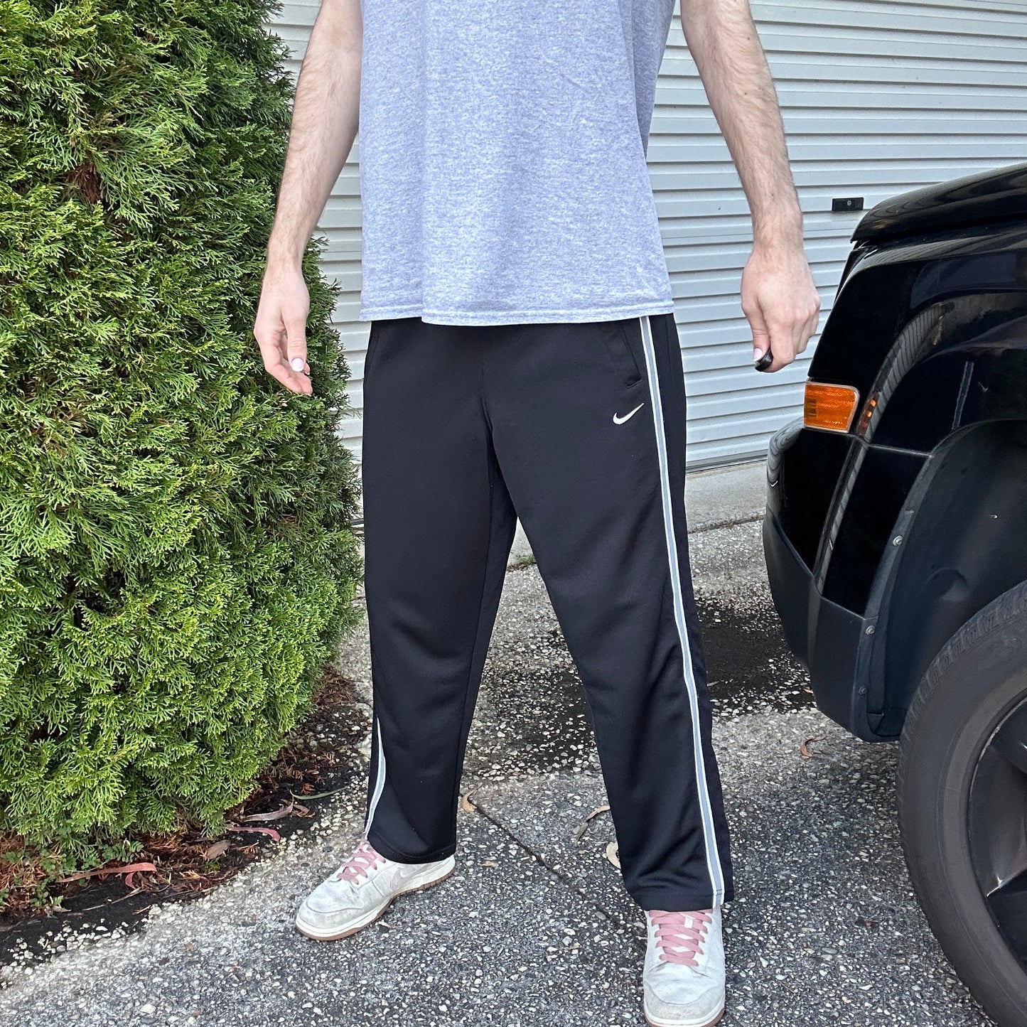 Vintage Black NIke Track Pants - M