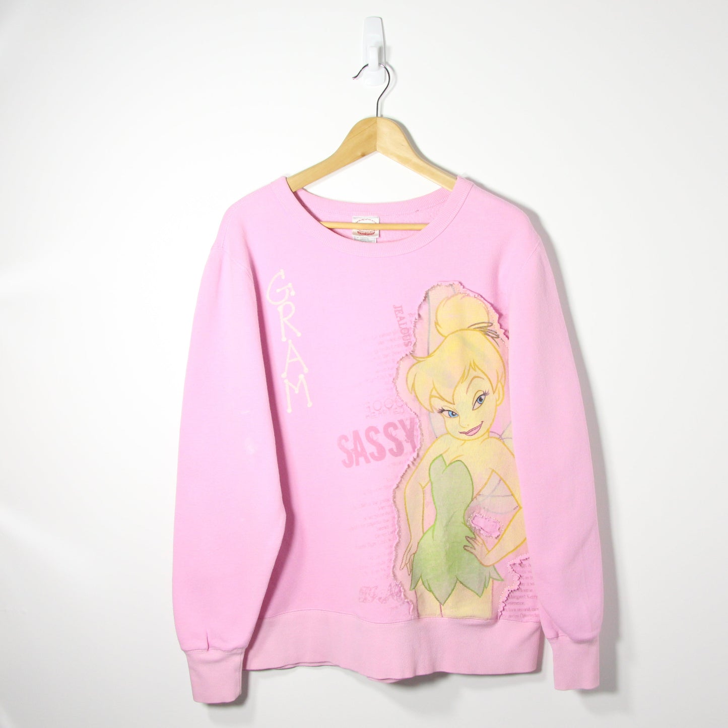 Vintage Disney Pink Tinkerbell Sweatshirt - L(W)