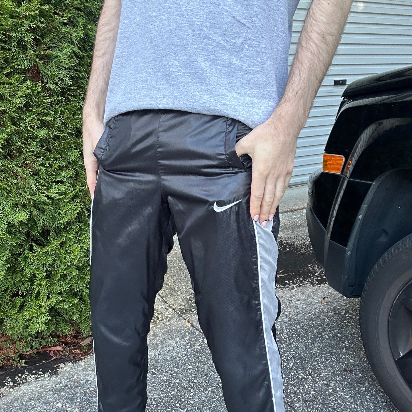 Vintage Black NIke Track Pants - M