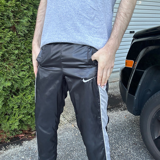 Vintage Black NIke Track Pants - M