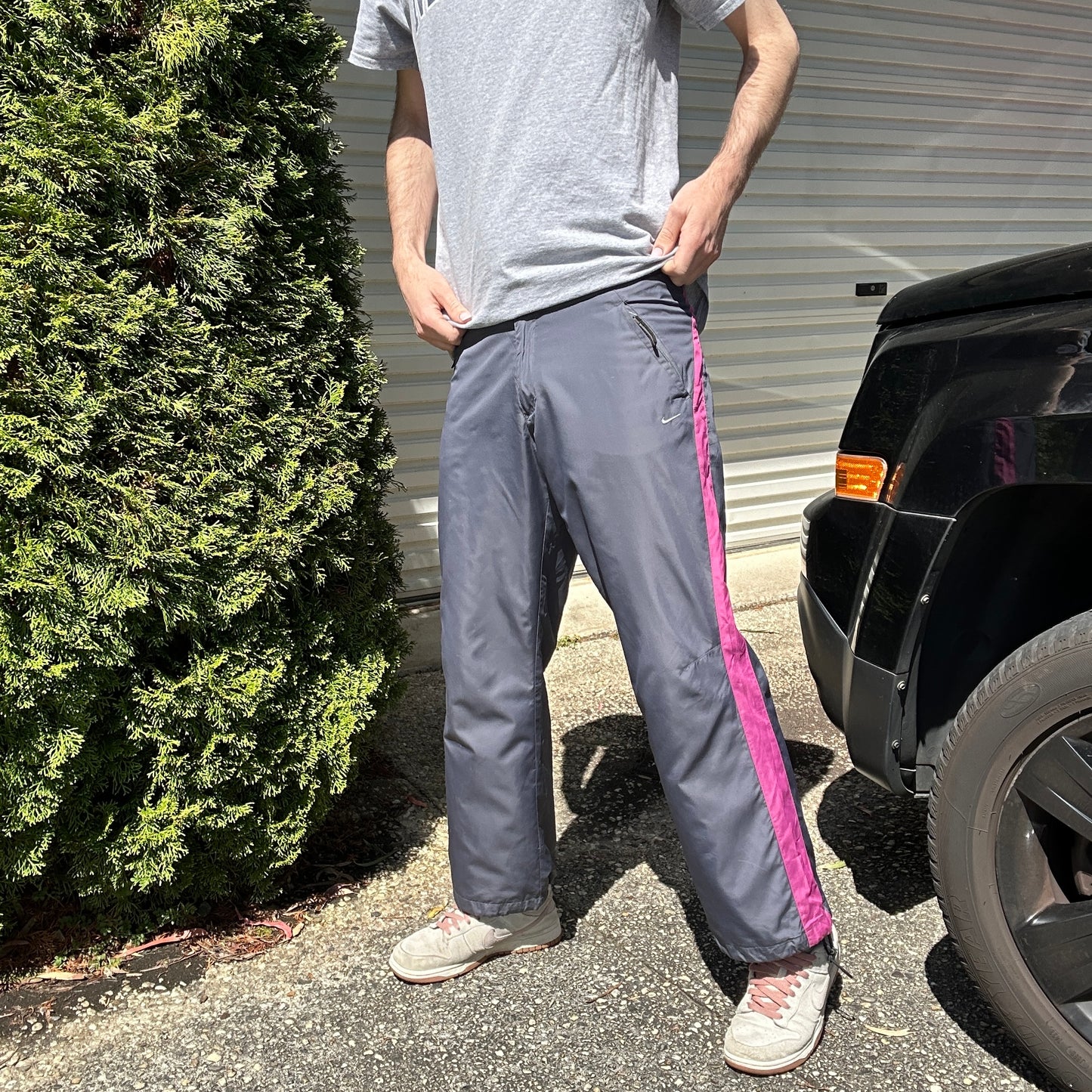 Vintage Grey NIke Track Pants - M