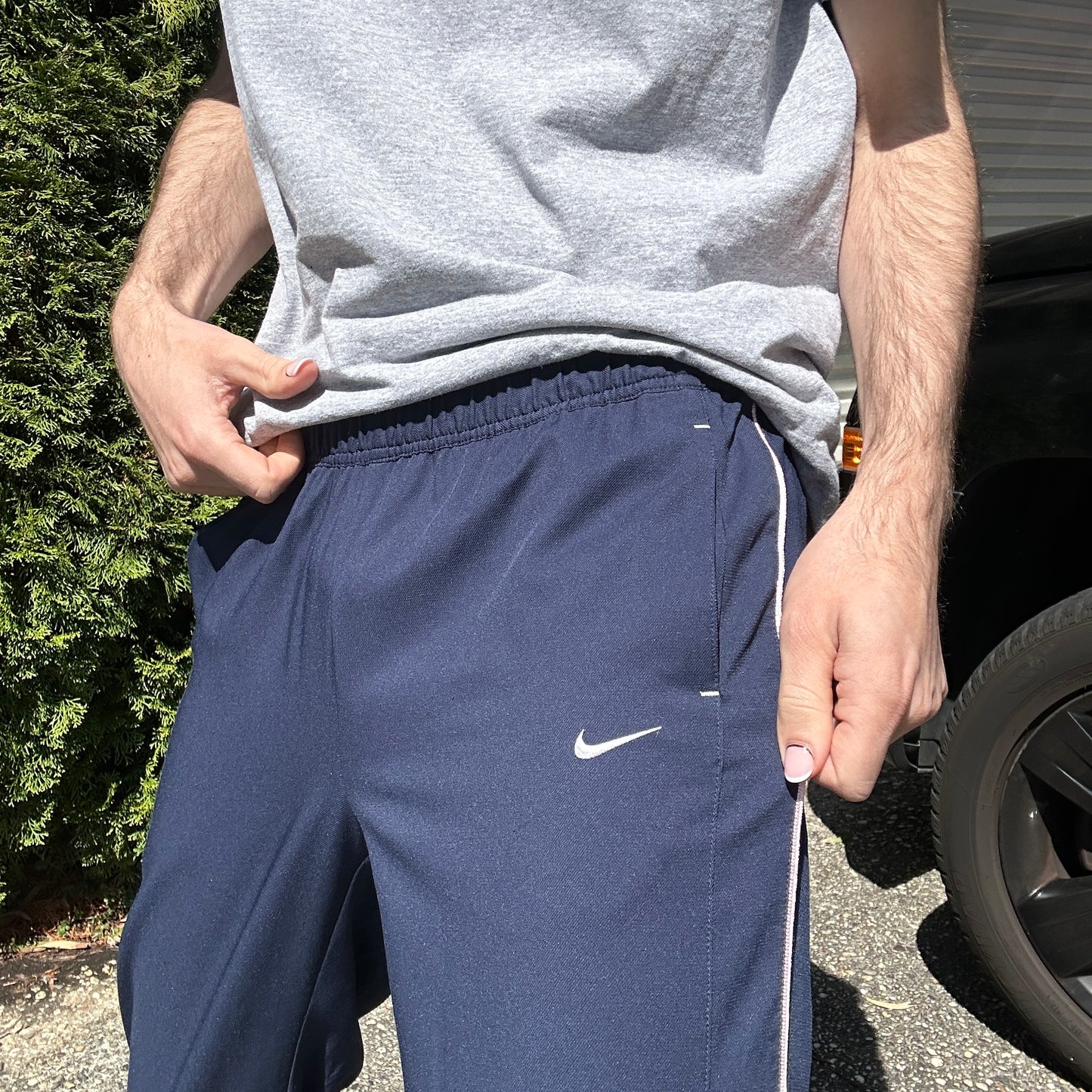 Vintage Navy NIke Track Pants - XL(W)