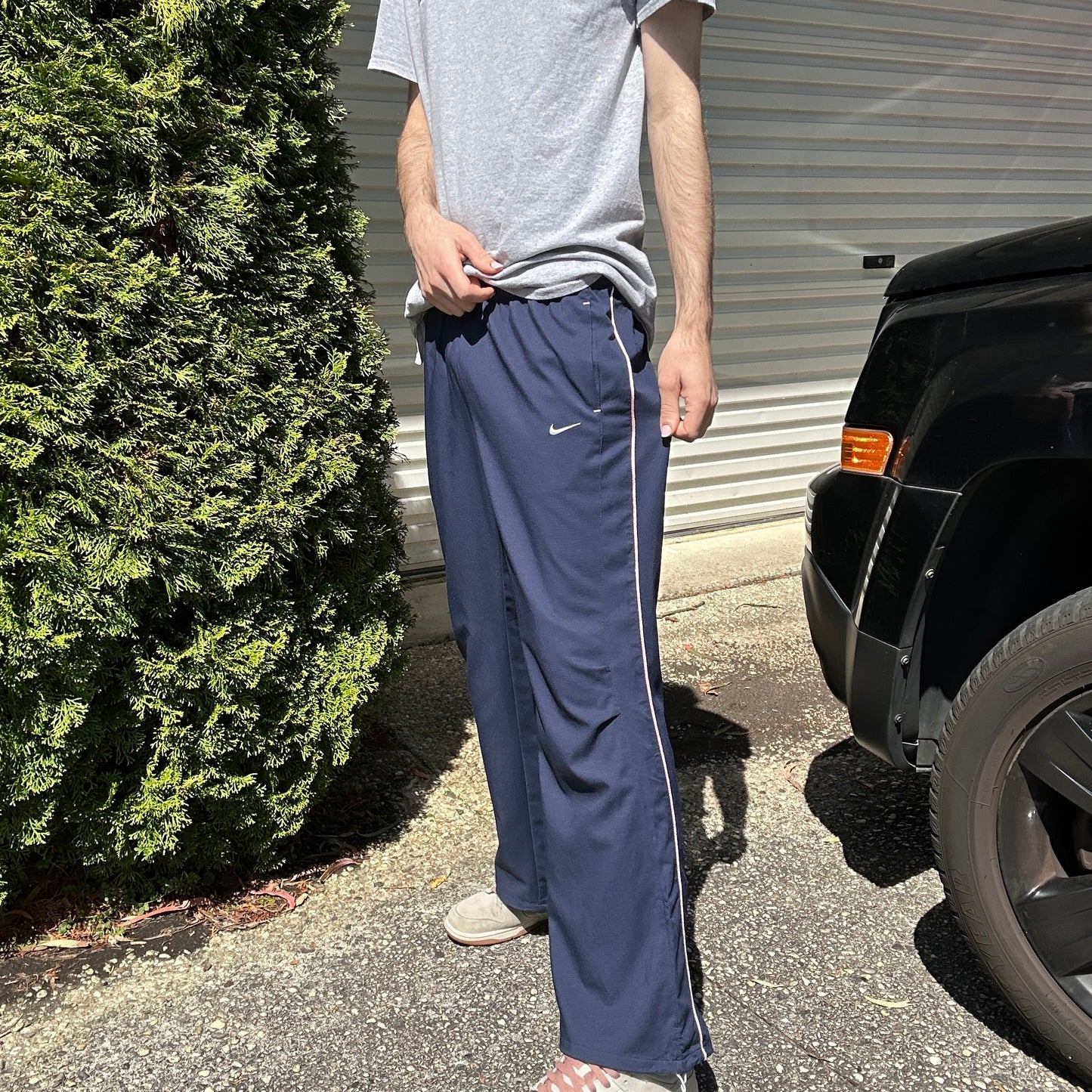 Vintage Navy NIke Track Pants - XL(W)