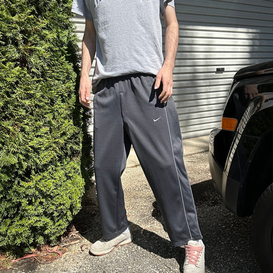 Vintage Dark Grey Nike Track Pants - XL