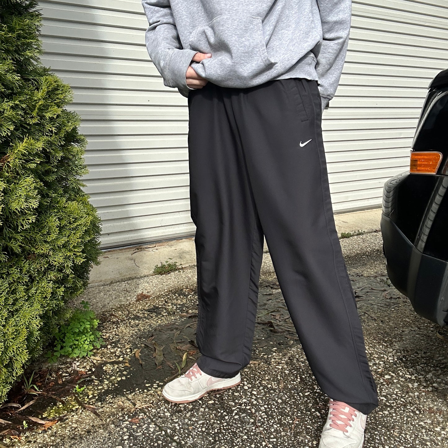 2000's Black Nike Track Pants - XL