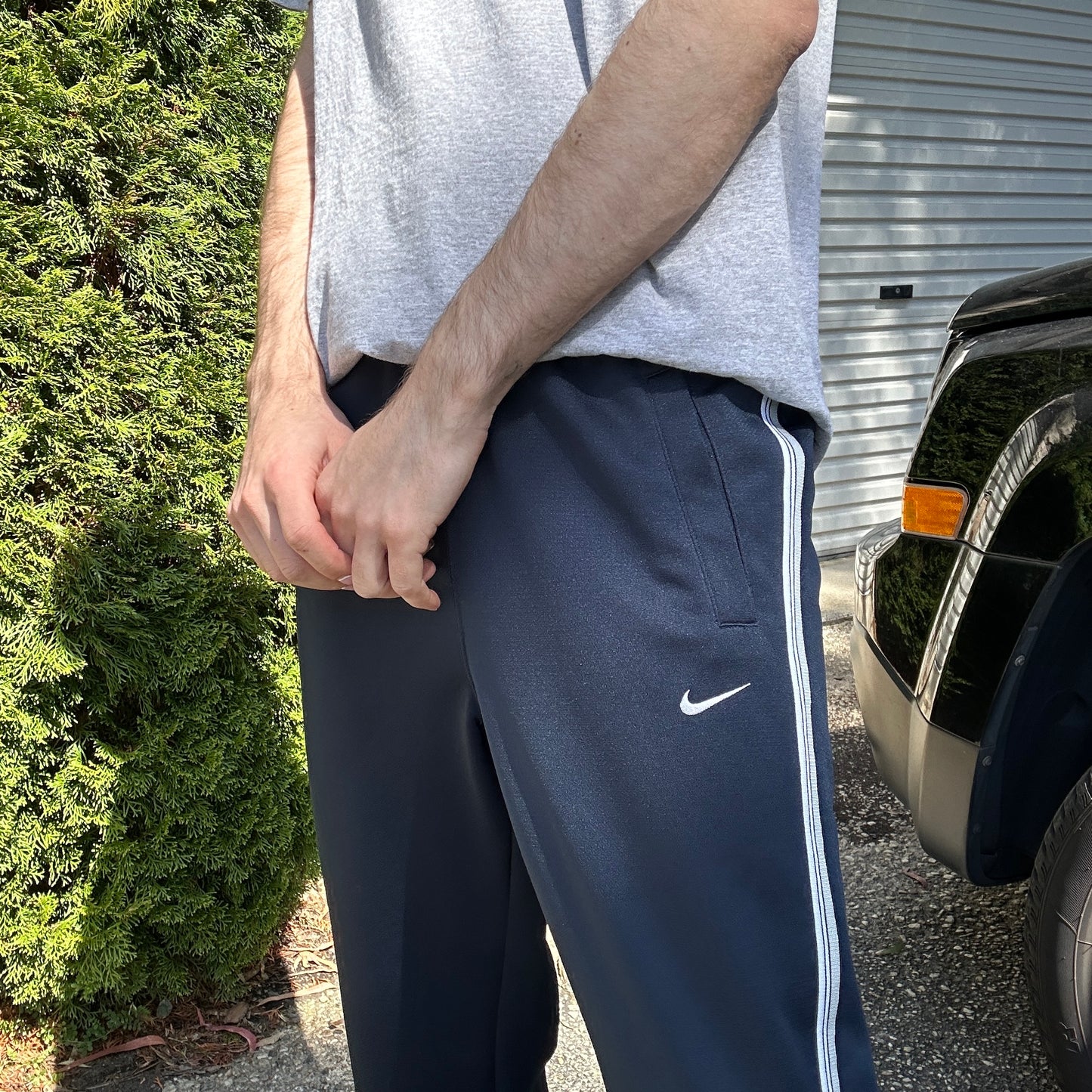 Vintage Navy Nike Track Pants - M