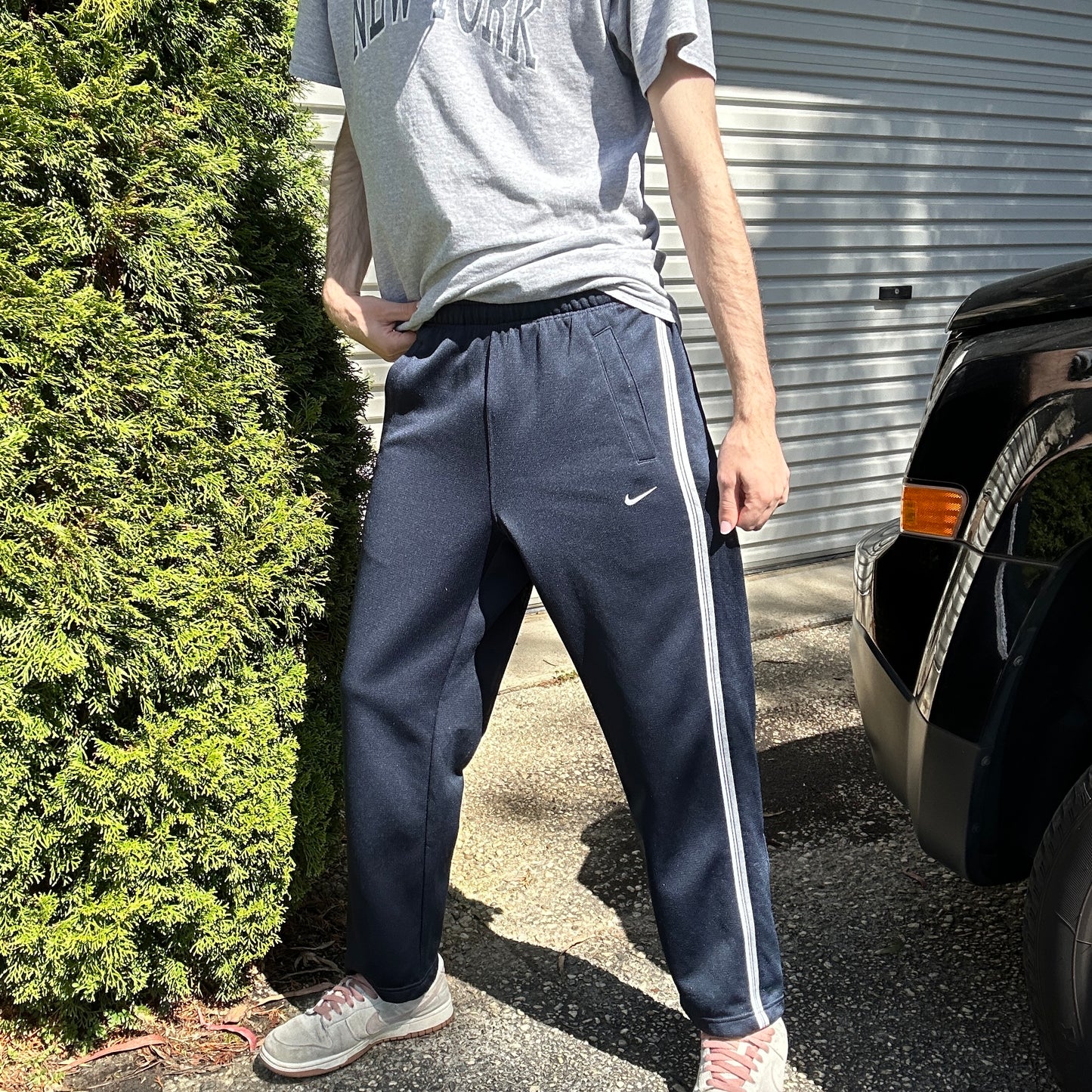 Vintage Navy Nike Track Pants - M