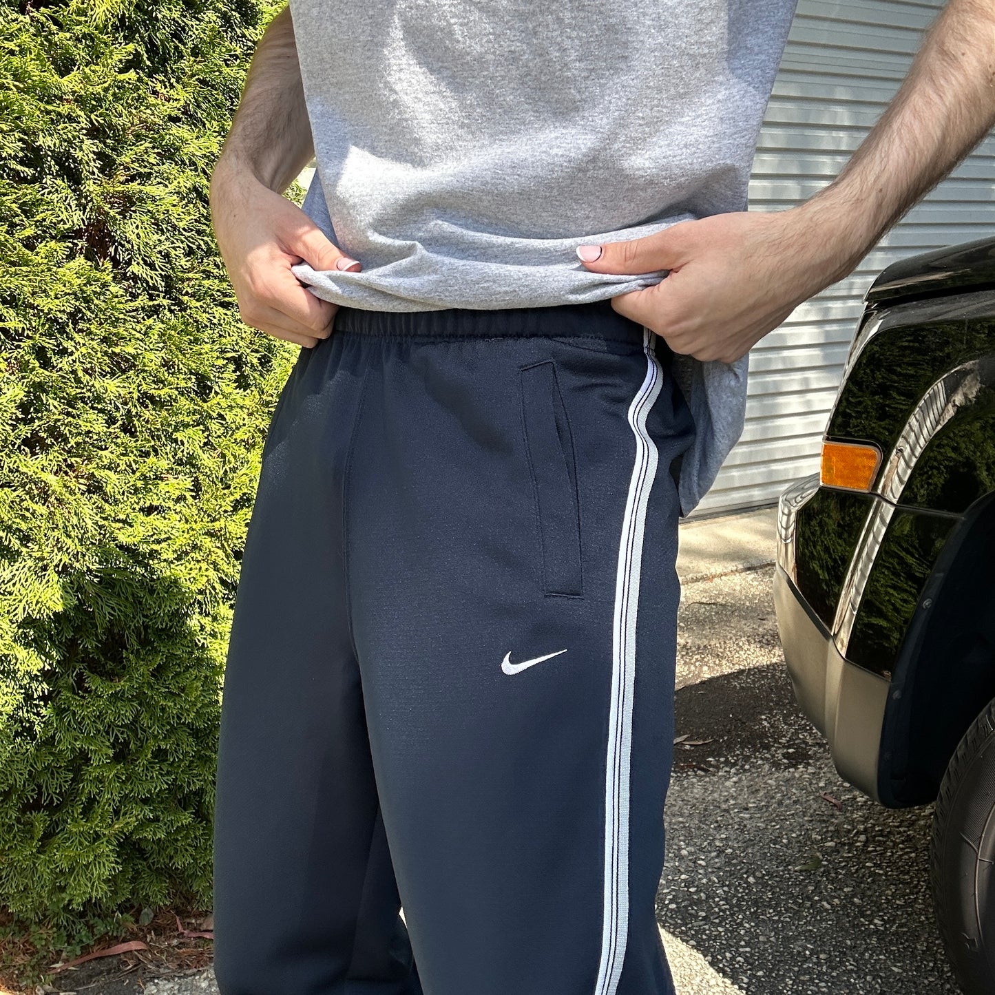 Vintage Navy Nike Track Pants - M