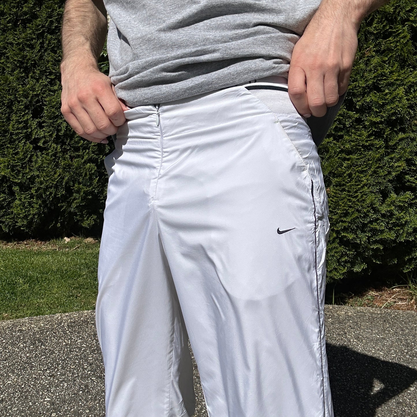 Vintage White NIke Track Pants - M(W)