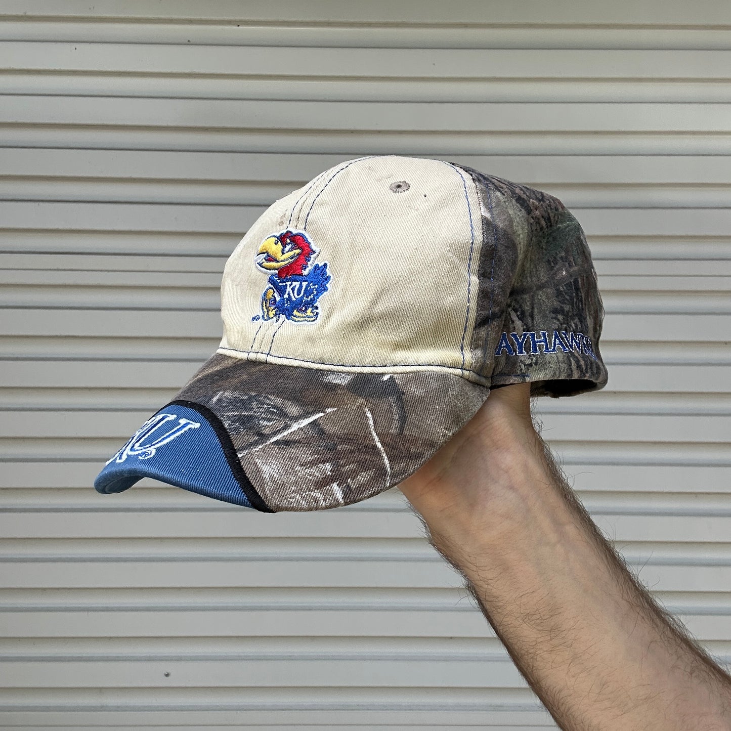 Vintage Jayhawks Realtree Camo Cap