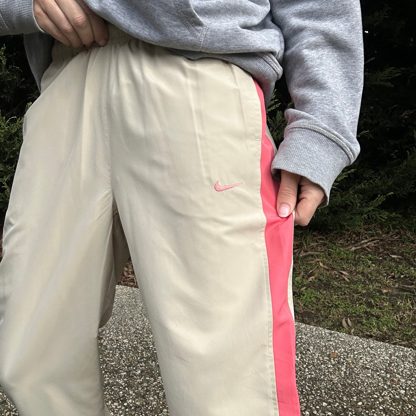 2000's Beige Pink Nike Track Pants - M(W)