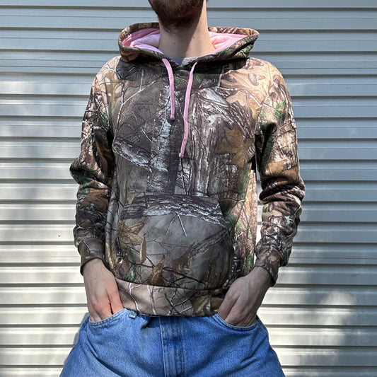 Vintage Realtree Camo With Pink Hoodie - M(W)