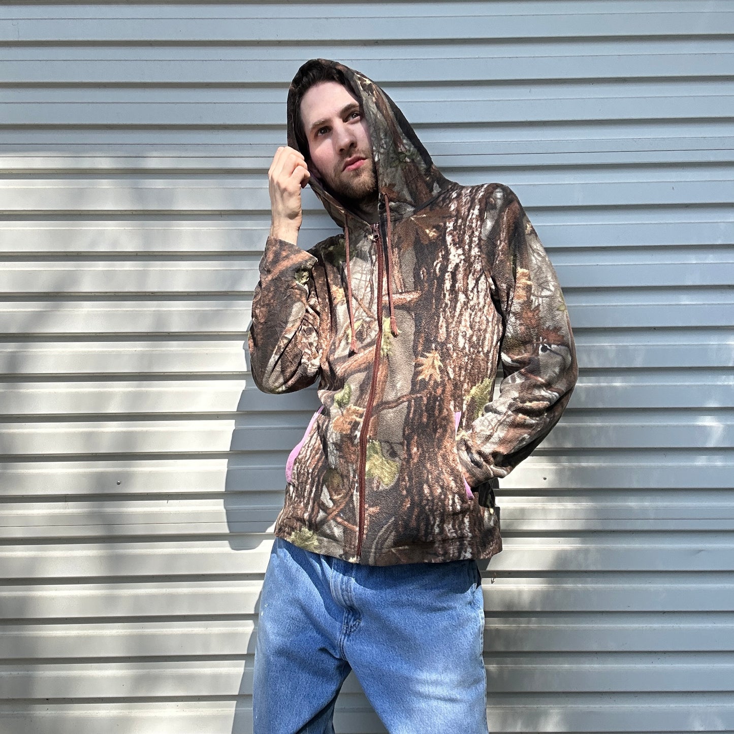 Vintage Realtree Camo Fleece Hoodie - L