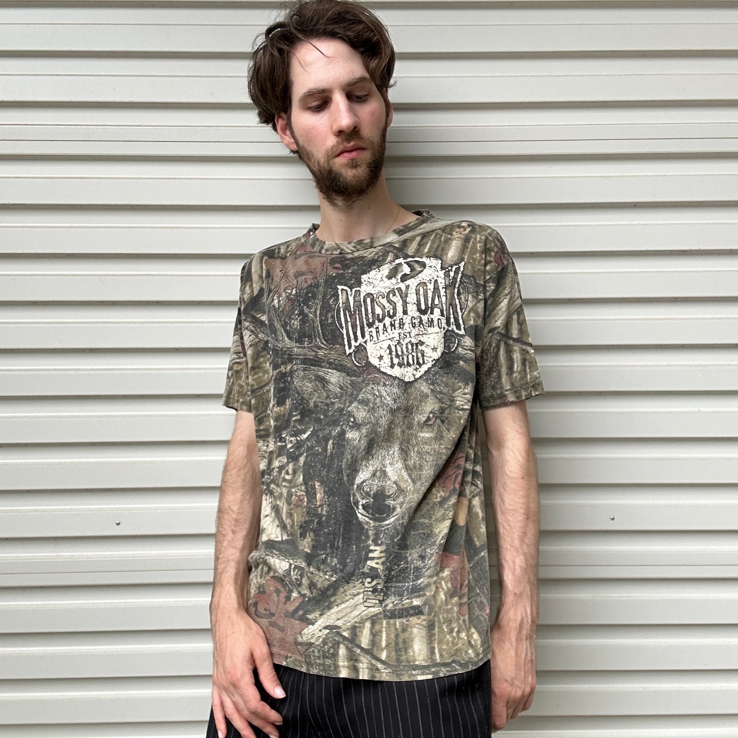 Vintage Mossy Oak Camo Graphic Tee - M