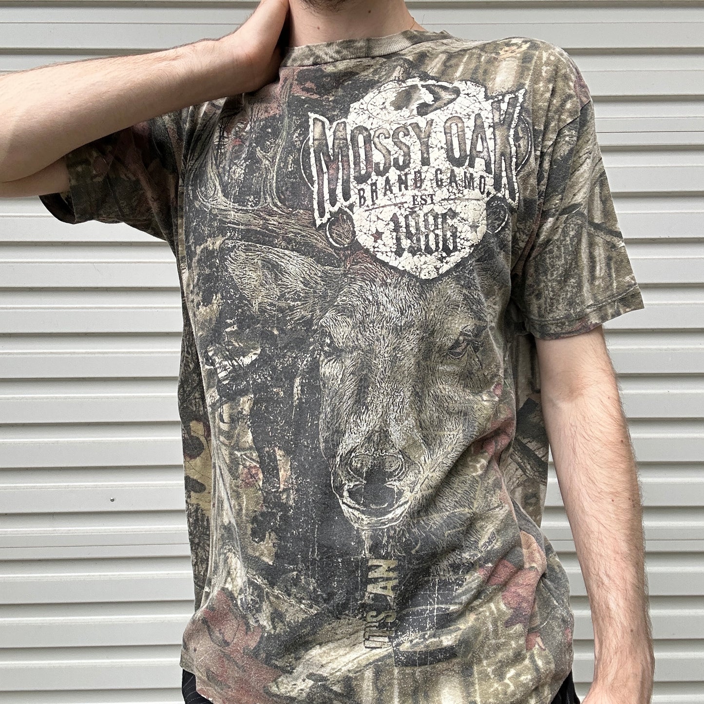 Vintage Mossy Oak Camo Graphic Tee - M