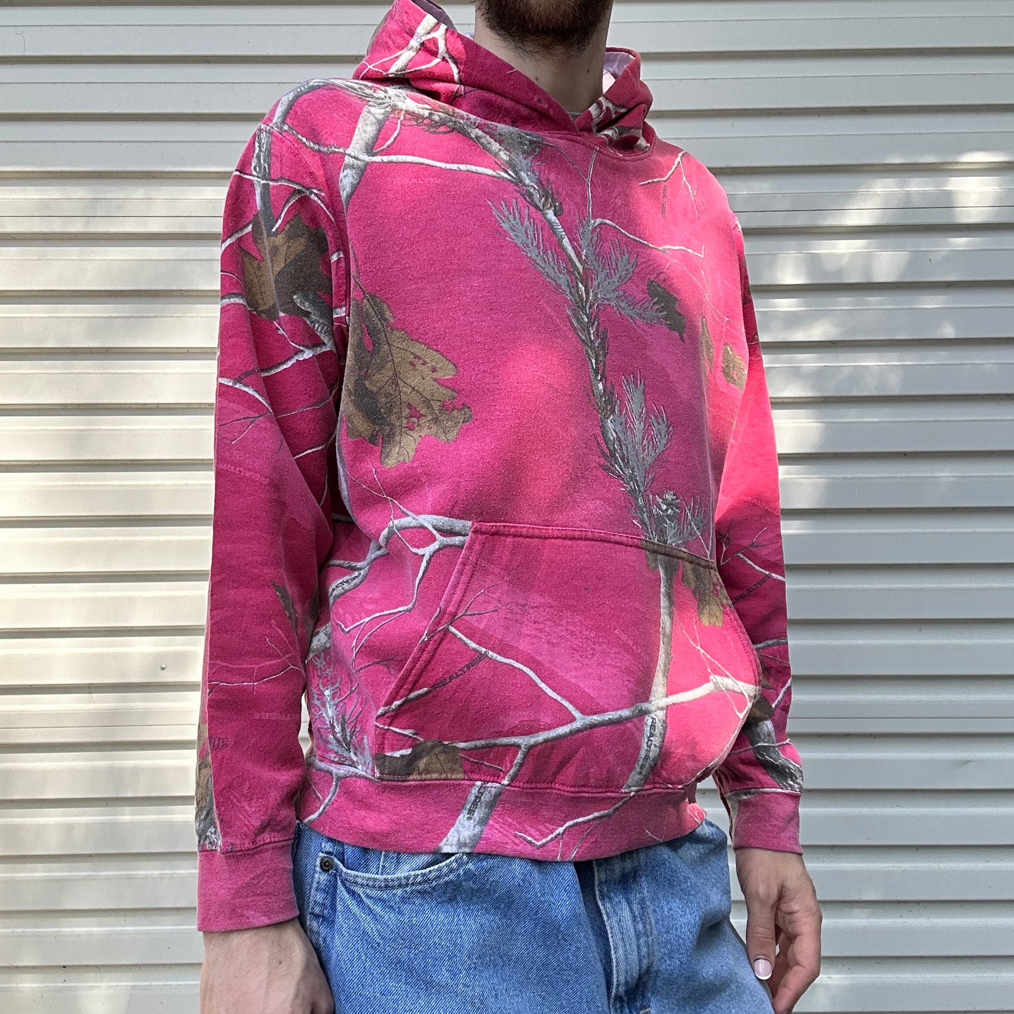 Vintage Realtree Pink Camo Hoodie - M