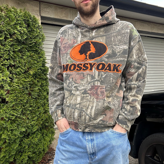 Vintage Mossy Oak Camo Hoodie - M