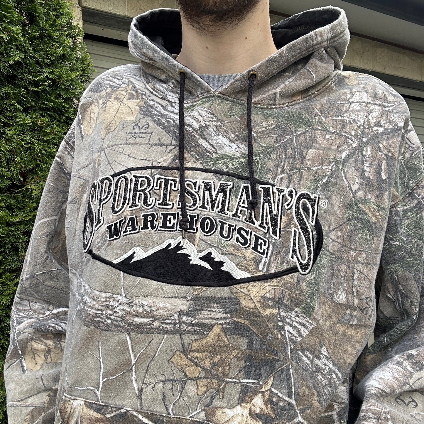 Vintage Sportsman's W Camo Hoodie - XL