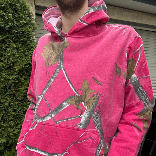 Vintage Realtree Camo Hot Pink Hoodie - L(W)