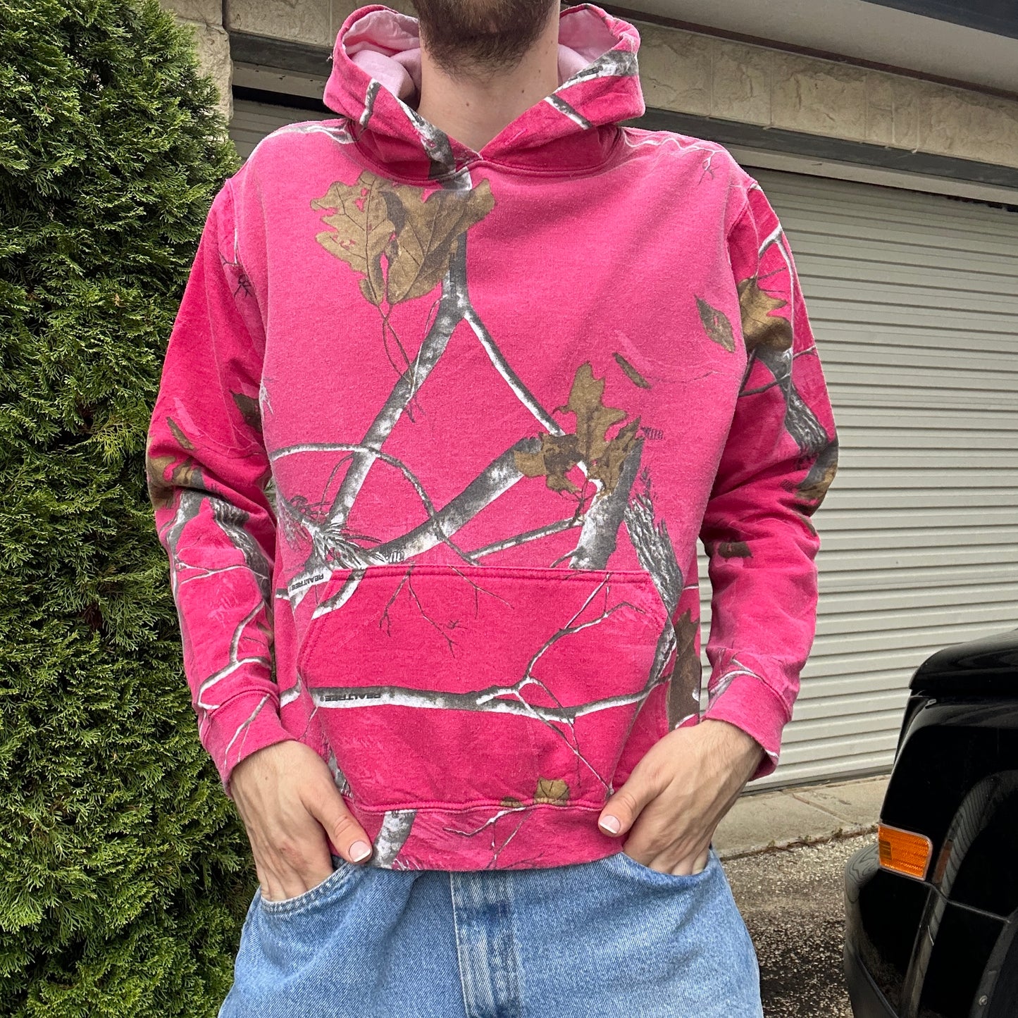 Vintage Realtree Camo Hot Pink Hoodie - L(W)