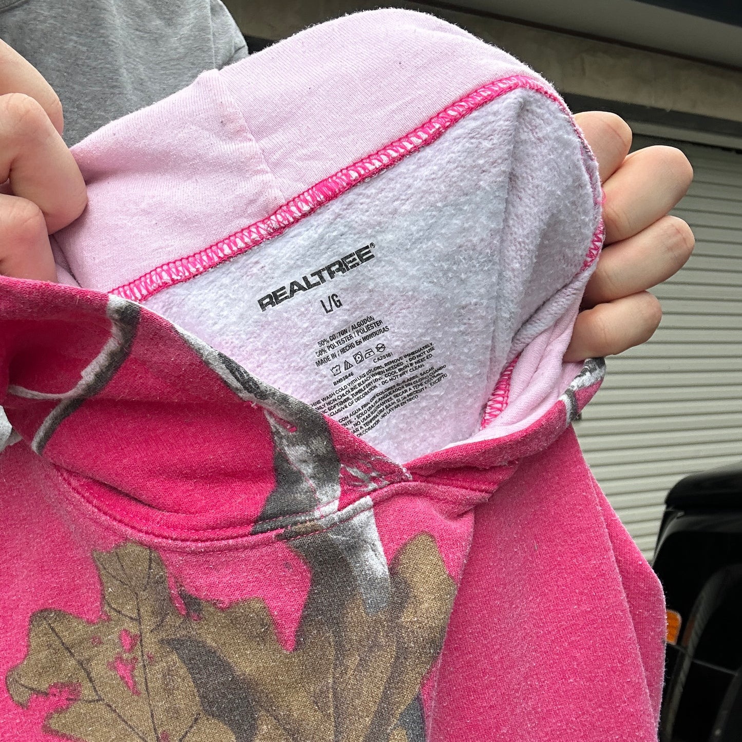 Vintage Realtree Camo Hot Pink Hoodie - L(W)