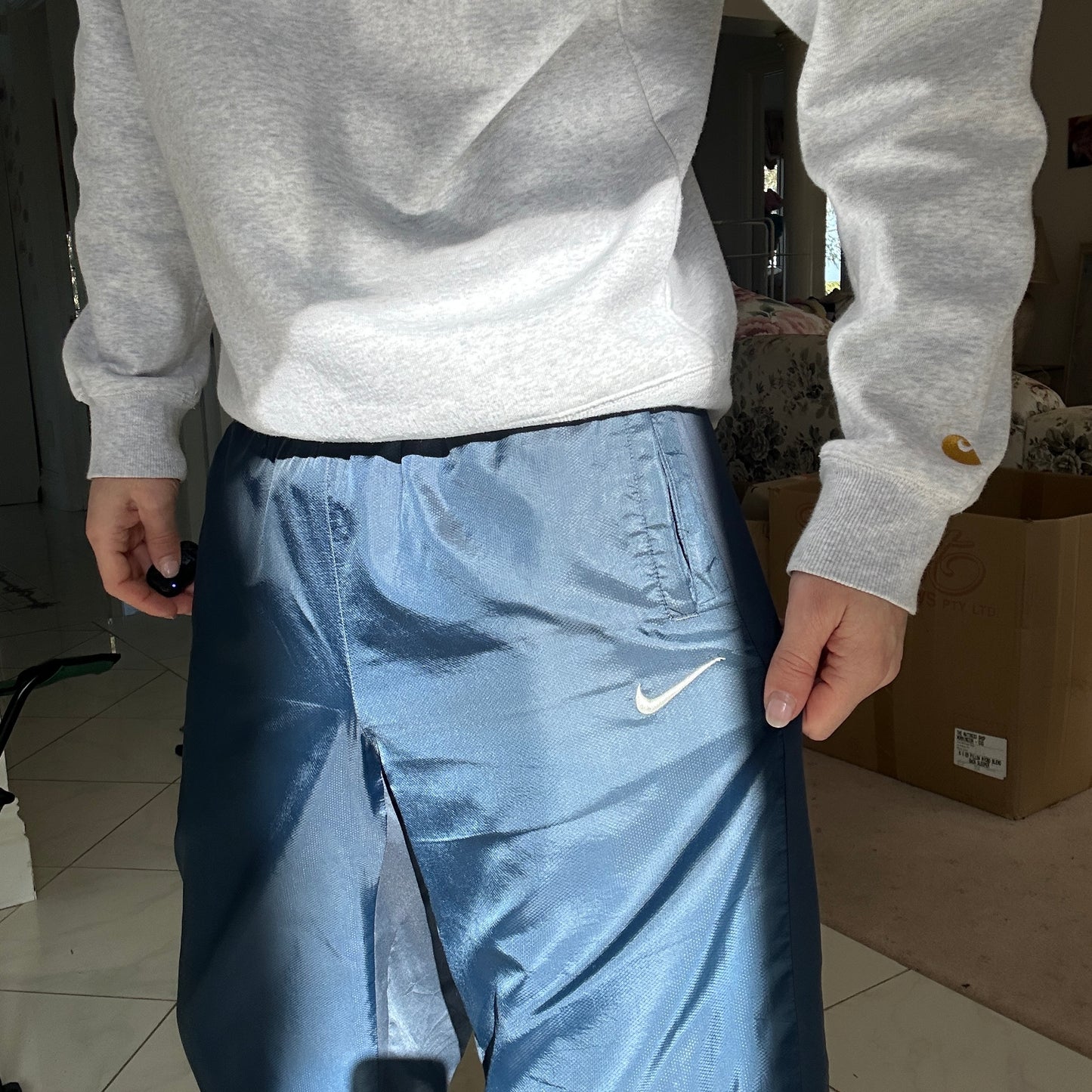 2000's Navy NIke Track Pants - L