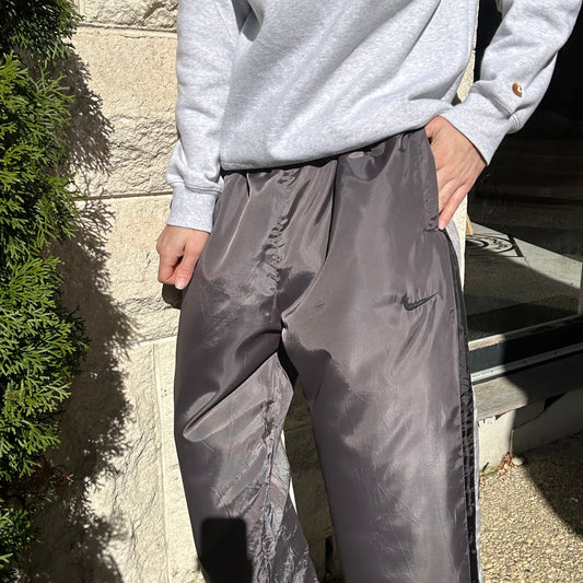 2000's Grey Nike Track Pants - L