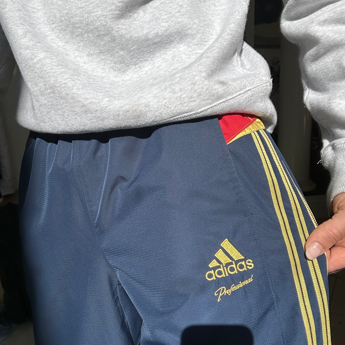 2000's Adidas Tricolor Track Pants - L