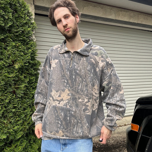 Vintage Realtree Camo 1/4 Zip Jumper - XL