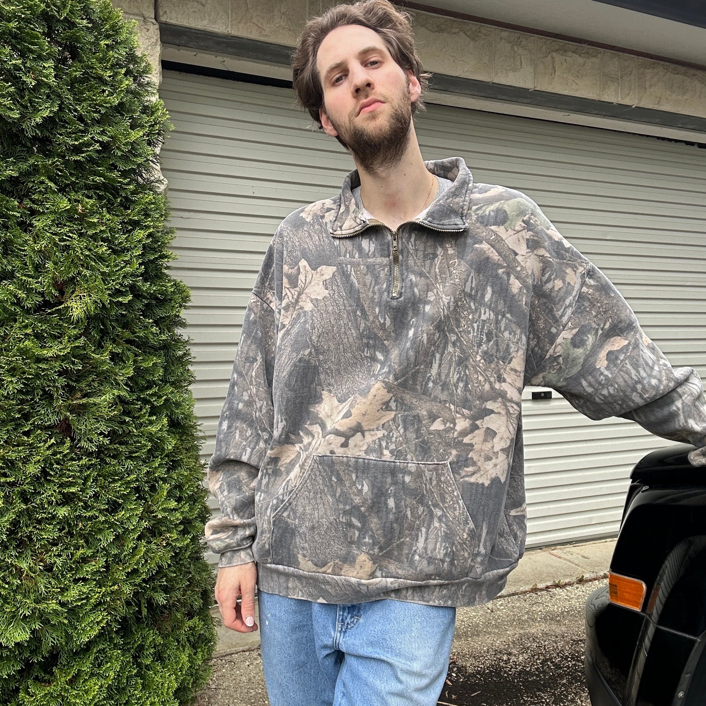 Vintage Realtree Camo 1/4 Zip Jumper - XL