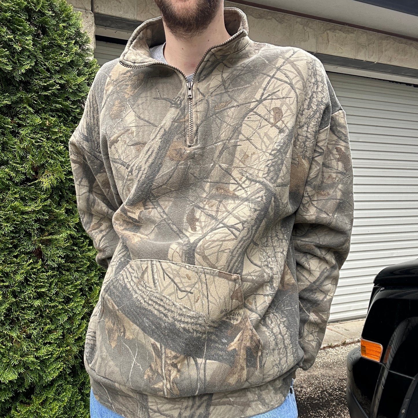 Vintage Realtree Camo 1/4 Zip Jumper - XL