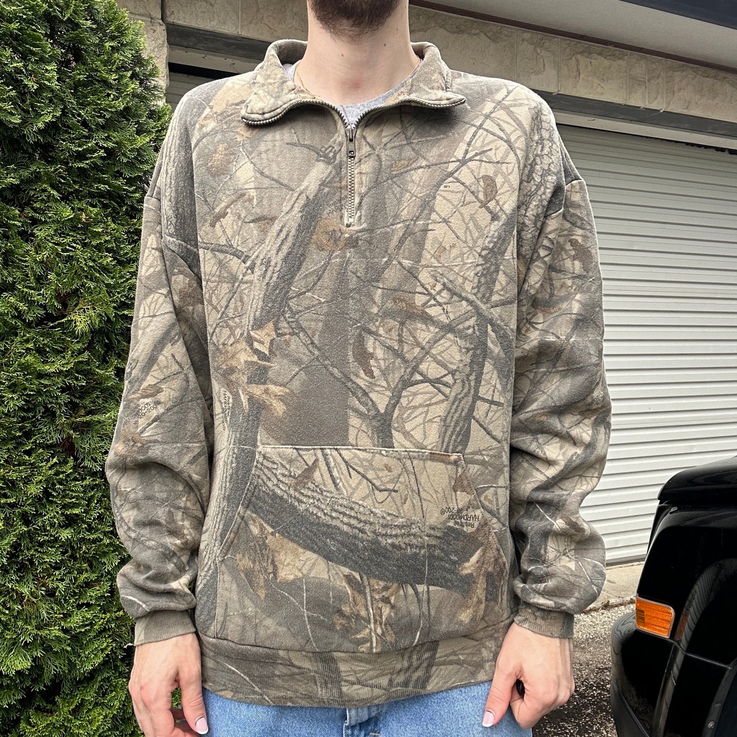 Vintage Realtree Camo 1/4 Zip Jumper - XL