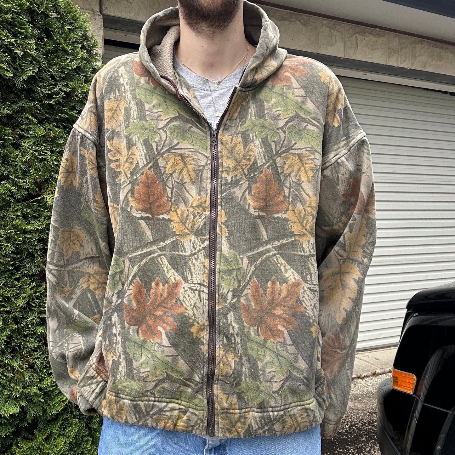 Vintage Realtree Camo Zip Up Hoodie - XL