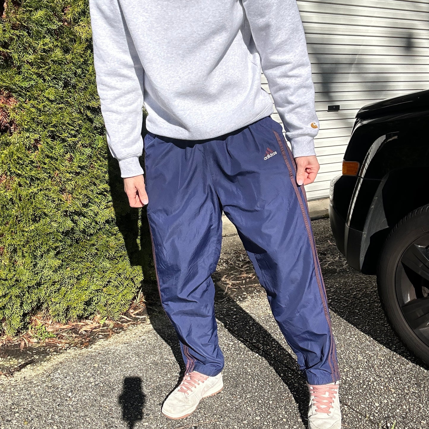 1990's Adidas Navy Track Pants - M