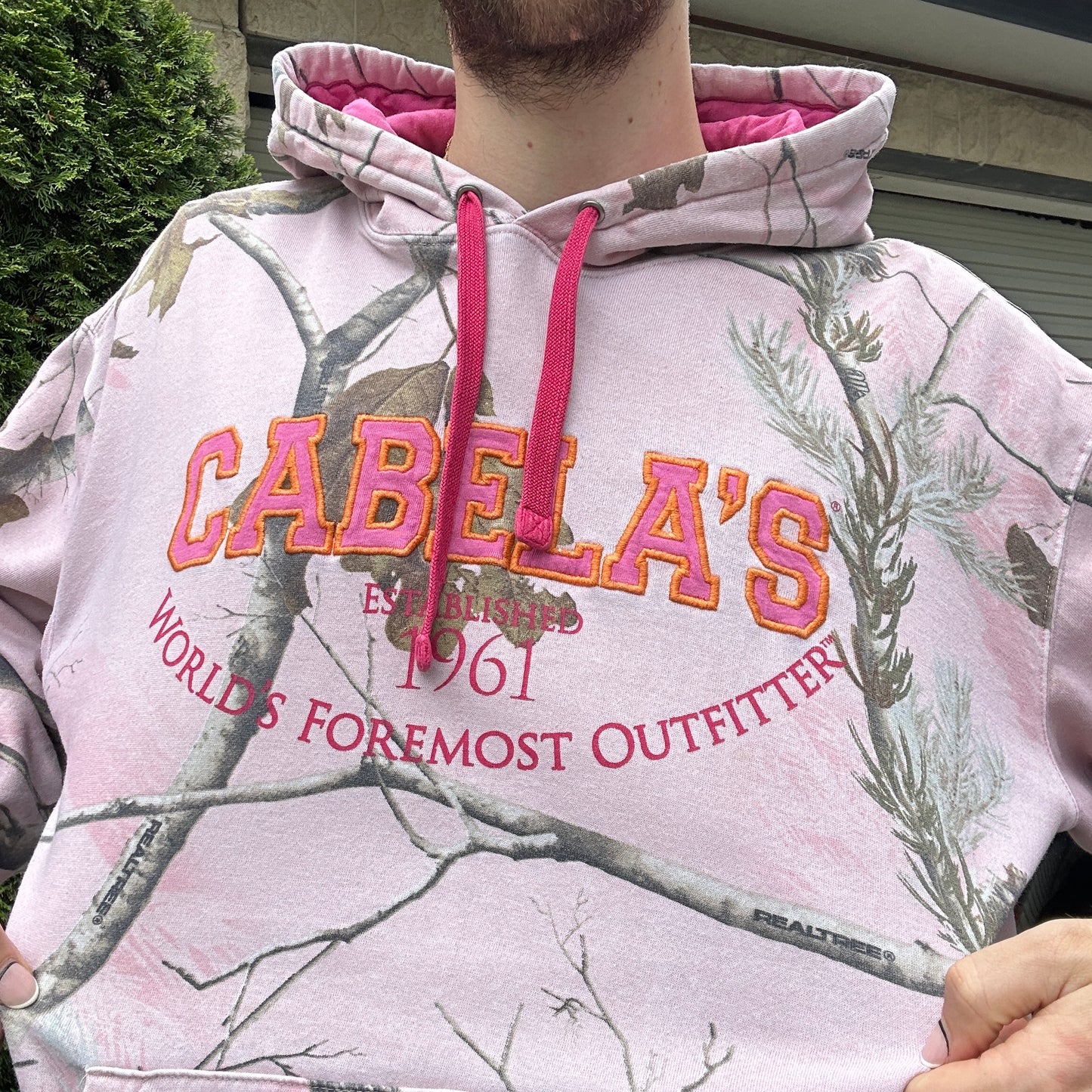 Vintage Cabela's Pink Camo Hoodie - XL(W)