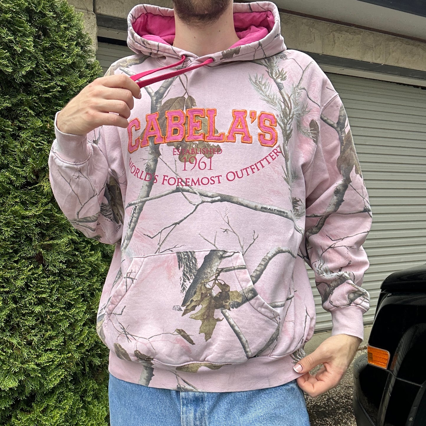 Vintage Cabela's Pink Camo Hoodie - XL(W)