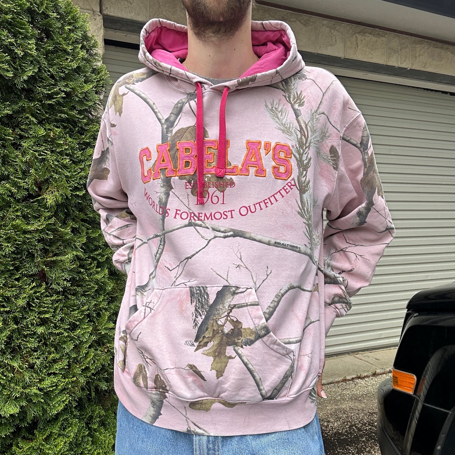 Vintage Cabela's Pink Camo Hoodie - XL(W)