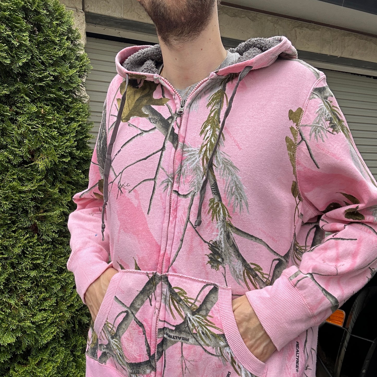 Vintage Realtree Camo Pink Fleece Lined Hoodie - XL(W)