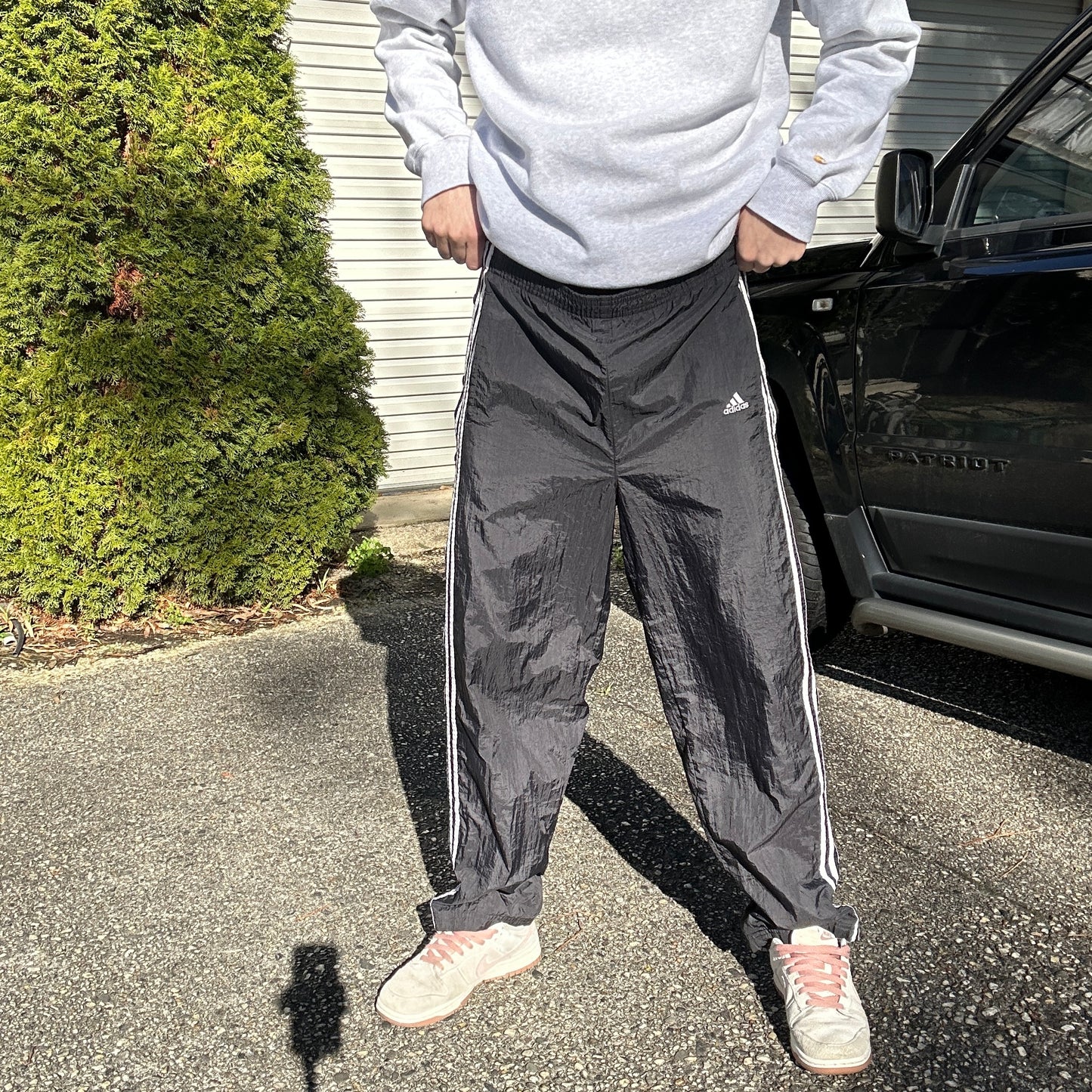 1990's Black Adidas Track Pants - M