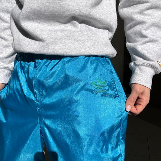 1990's Blue Retro Adidas Track Pants - L